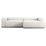 Decotique-Grand 3-Personers Sofa chaiselong Højre, Steam White