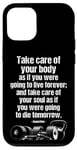 iPhone 12/12 Pro Motivational Gym Quote Care For Body & Soul Fitness Training Case