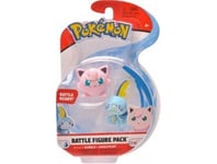 Coffret 2 Pokemon Larmeleon + Rondoudou - Figurine De Combat - Pokemon Rose