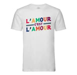 T-Shirt Homme Col Rond L'amour C'est L'amour Lgbtq+ Gay Lesbien Pride