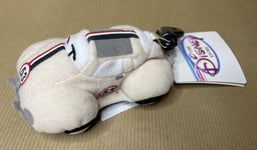 Disney Store Small HERBIE THE LOVE BUG Soft Plush Bean Toy Keyring. New