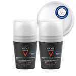 LOT*2 Vichy Homme Déodorant bille 48H anti-irritation Rouleau 2x50 ml