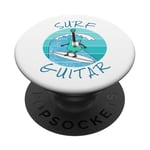 Surf Guitar Guitariste électrique Surfeur Vacances d'été PopSockets PopGrip Adhésif