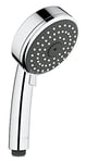 GROHE Vitalio Comfort 100 - Hand Shower 10cm with 3 Spray Options (Rain O², Rain, Massage), Water Saving, Anti-Limescale System, Universal Mounting System, Min. Rec. Pressure 1.0 bar, Chrome, 26093000