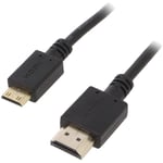 Cable hdmi 2.0 male mini hdmi male 1.8m noir