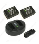 Wasabi Power Battery 2pack  Double Charger Kit - LP-E17 not decoded