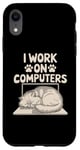 iPhone XR I Work On Computers Persian Longhair Cat Case