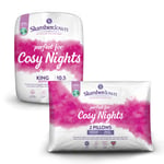 Slumberdown Cosy Nights 10.5 Tog King Size All Year Round Duvet With 2 Pillows