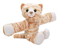 Wild Republic Huggers Soft Toy Slap Bracelet, Gifts for Kids, Tabby Cat Plush Toy 20 cm