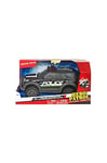 Dickie Toys Ford Interceptor 203306017 Voiture SUV de Police avec Roue Libre, lumière Clignotante et sirène pour Enfants à partir de 3 Ans Noir/Gris 30 cm