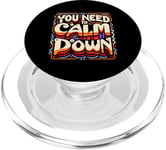 You Need To Calm Down Groovy Retro Cute Funny Hippie 70s 60s PopSockets PopGrip for MagSafe