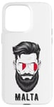 Coque pour iPhone 15 Pro Max Visage de l'homme maltais, fierté de Malte, drapeau patriotique de Malte