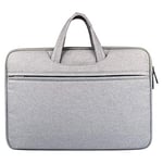 Laptop Bag Breathable Wear-resistant Shoulder Handheld Zipper Laptop Bag, For 14 inch and Below (Black) (Color : Grey)