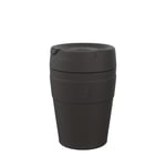 KeepCup Traveller Reusable Travel Mug - Vacuum Insulated Cup with Leakproof Sipper Lid - 12oz (340ml) - Black