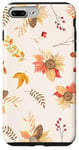 iPhone 7 Plus/8 Plus Red Orange Pretty Autumn Leaves Pattern Case