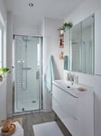 Porte de douche pivotante GoodHome Beloya transparente 80 cm