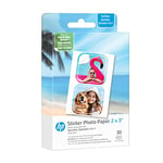 HP Sprocket Imprimante photo instantanée portable 5,1 x 7,6 cm (noir noir)  – Lot de papier photo Zink et pignon de 5,1 x 7,6 cm – Papier photo à dos  adhésif Zink