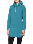 Urban Classics Women's Ladies Long Polar Hoody, Turquoise (Turquoise 00217), X-Small