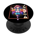 Trouver l'amour dans le terrain de basket-ball Visual Novel (ADV Game) PopSockets PopGrip Interchangeable