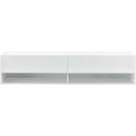 Helloshop26 - tagère murale à 2 portes meuble support tv 140 cm blanc