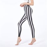 YHWW Leggings,Leggings Léopard Femmes Leggings Imprimés Léopard Printemps Et Automne Pantalon Haute Élasticité Leggins Taille Haute Legging Élastique, PD151 Rayures épaisses, S