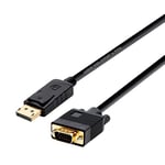 AISENS A125-0365 Câble convertisseur displayport vers VGA, dp mâle vers VGA mâle Noir 2,0 m