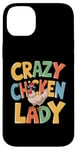 Coque pour iPhone 14 Plus Crazy Chicken Lady Farm Œufs frais Coq Agriculteur de volaille