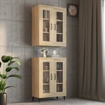 Armoire murale suspendue Chêne sonoma 69,5x34x90 cm The Living Store Brun