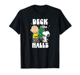 Peanuts - Charlie Brown and Snoopy Christmas Deck the Halls T-Shirt