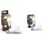 Philips Hue New White Smart Light Bulb 75W - 1100 Lumen (E27 Edison Screw) with Bluetooth. & White LED Smart Light Bulb 1 Pack [B22 Bayonet Cap] Warm White