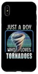 Coque pour iPhone XS Max Storm Chaser Just A Boy Who Loves Tornado Retro 80s Weather