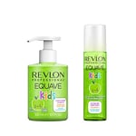 Revlon Professional Equave Kids, Duo Enfant Shampoing Démêlant Hydratant & Soin Spray Démêlant Sans Rinçage, Sans Paraben, Sans Sulfate, Pomme