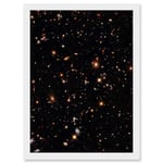 Artery8 Hubble Space Telescope Image A Look Into The Universe's Past Ultra Deep Field Near Infrared View Of Distant Galaxies Billions Of Light Years Away Artwork Framed A3 Wall Art Print