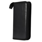 Queen.Y Black PU Leather CD DVD VCD Storage Cases Portable Wallet Bags Organizer Holder for 80 Discs Large Capacity