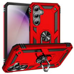 Samsung Galaxy S23 FE      Military Armour Ring Case    Red