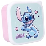 Stitch Et Angel Snack Boîte Kit Set 3 Billes Porte- Collation Hors-D