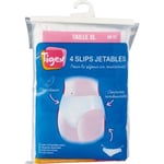 TIGEX 4 Slips Jetables Blancs -  Taille XL