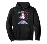 Fuel Your Dreams with Unicorn Power Funny Motivational Pullover Hoodie