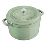 Staub La Cocotte 24 cm round Cast iron deep sage