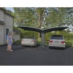 Palram – Canopia | Carport double Arizona Breeze 4.9x5.8 Gris anthracite