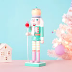 25Cm Wooden Nutcracker Ornament Candy Series Soldier Statues Handcraft Doll Toy