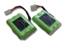 vhbw Sparset 2x batterie Ni-MH 3500mAh (7.2V) pour aspirateur Neato Signature, Pro, Robotics XV-25 remplace 945-0005, 945-0006, 945-0065.