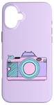 Coque pour iPhone 16 Plus Appareil photo aux couleurs pastel de la licorne Photographe