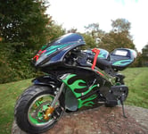 49cc Mini Pocket Motorcycle Bike GREEN Moto Racer Petrol Off Road Dirt Bike