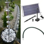 Solairepratique - Kit fontaine descente de gouttière Japonaise Sapporo Aluminium 1,3m avec pompe solaire