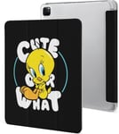 Étui Pour Ipad Pro 2021 Tweety 12,9 Pouces, Type Ordinateur Portable, Support À Trois Volets Avec Porte-Stylo, Veille/Réveil Automatique