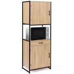 Buffet de cuisine 60 CM DETROIT meuble 2 portes design industriel + tiroir