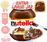 Orignal Nutella Hazelnut Spread Cocoa Portion Family Packs Large Glass Jar - 1kg