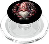 Love Gnome Valentines Day Wreath For Her With Cute Hearts PopSockets PopGrip for MagSafe