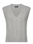 Polo Ralph Lauren Cable Wool-Cashmere V-Neck Sweater Vest Grå